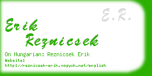 erik reznicsek business card